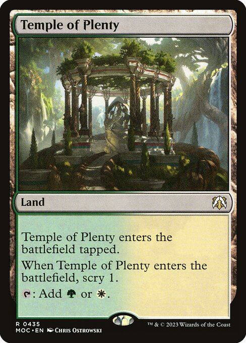 Temple of Plenty from March of the Machine Commander