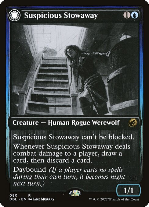 Suspicious Stowaway // Seafaring Werewolf from Innistrad: Double Feature