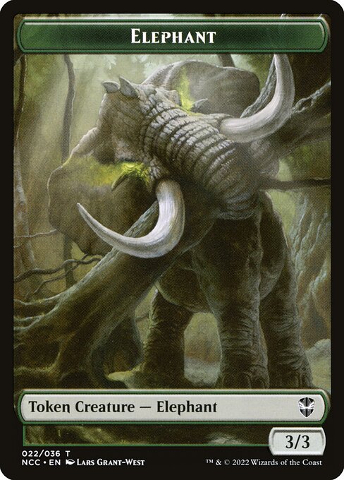 Elephant from New Capenna Commander Tokens
