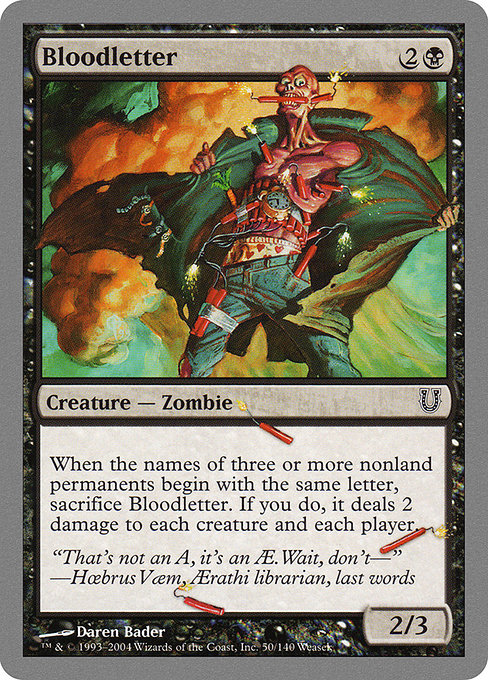 Bloodletter highlighted card art