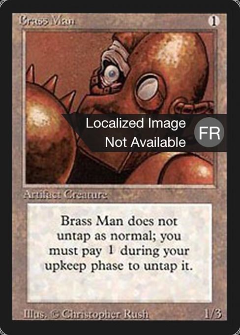 Brass Man from Foreign Black Border