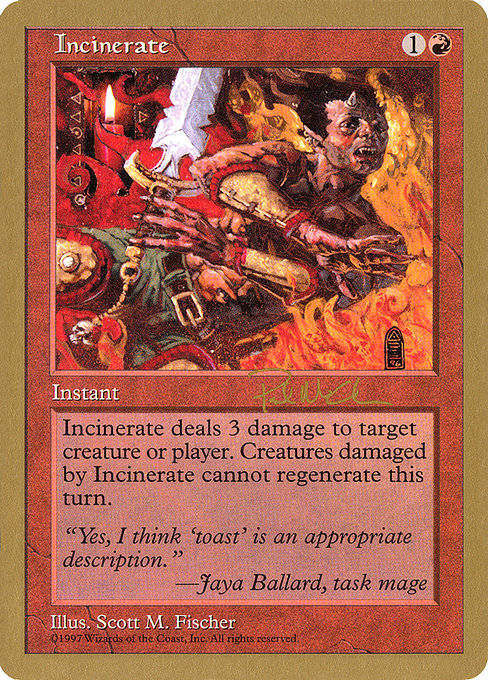 Incinerate from World Championship Decks 1997