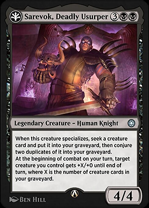 Sarevok, Deadly Usurper highlighted card art