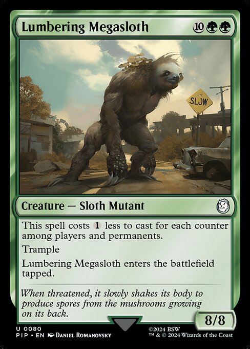 Lumbering Megasloth highlighted card art
