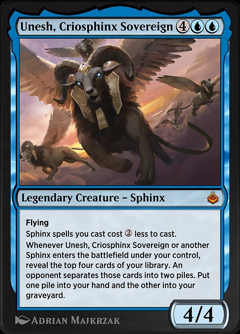 Unesh, Criosphinx Sovereign highlighted card art