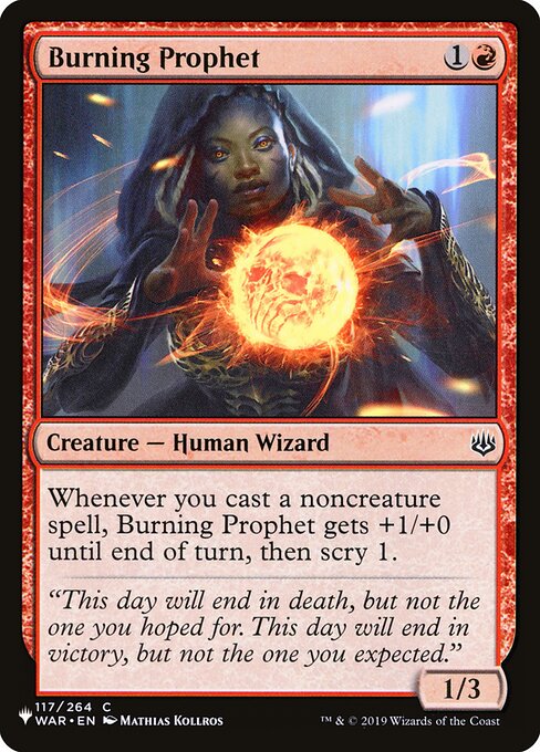 Burning Prophet highlighted card art