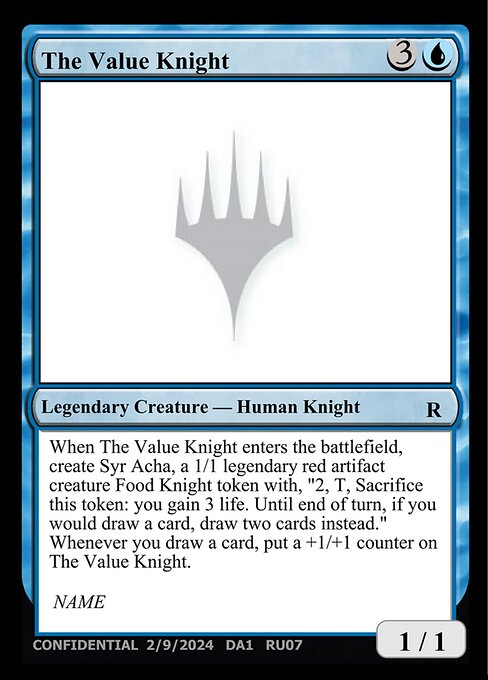 The Value Knight highlighted card art