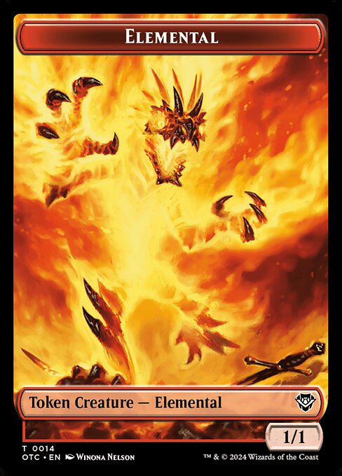 Elemental from Outlaws of Thunder Junction Commander Tokens