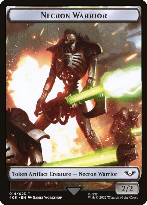 Necron Warrior from Warhammer 40,000 Tokens