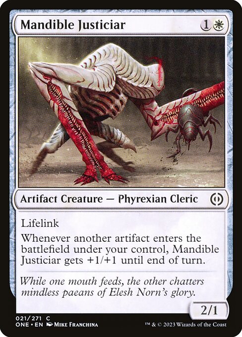 Mandible Justiciar highlighted card art