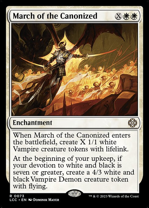 March of the Canonized highlighted card art