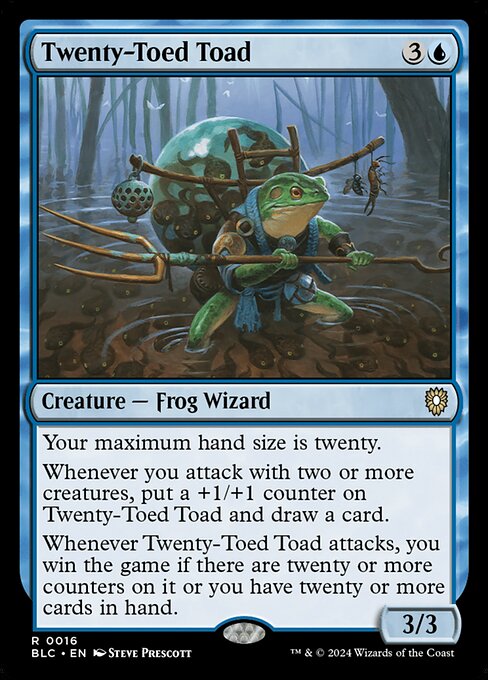 Twenty-Toed Toad from Bloomburrow Commander