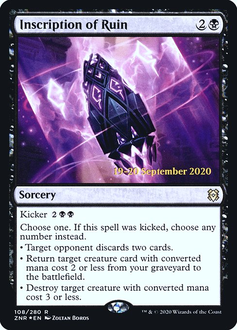 Inscription of Ruin from Zendikar Rising Promos