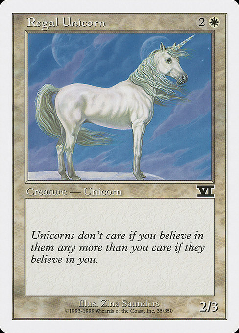 Regal Unicorn highlighted card art