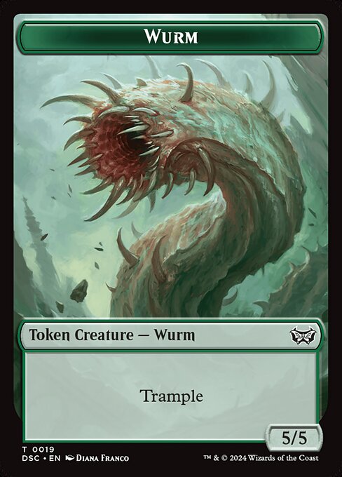 Wurm highlighted card art