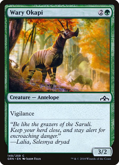 Wary Okapi highlighted card art