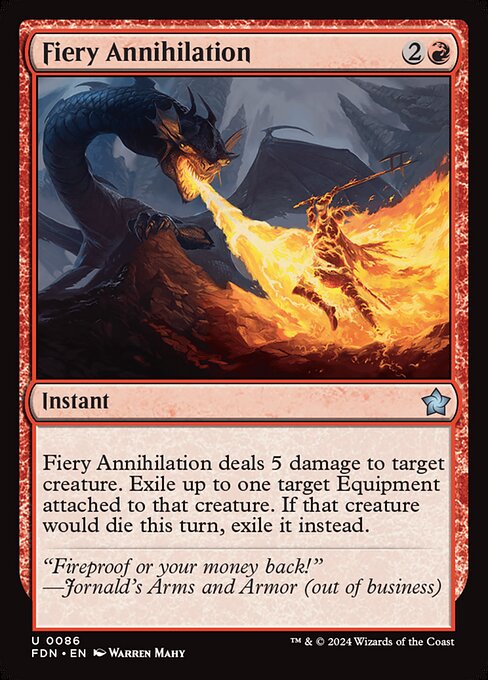 Fiery Annihilation highlighted card art