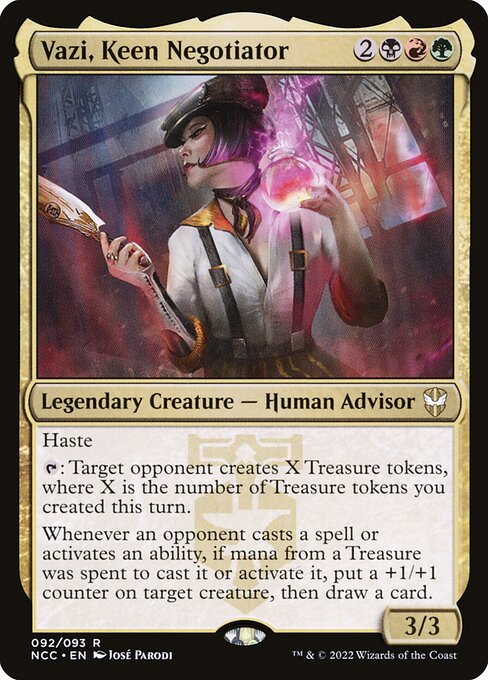 Vazi, Keen Negotiator highlighted card art
