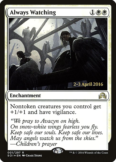 Always Watching from Shadows over Innistrad Promos