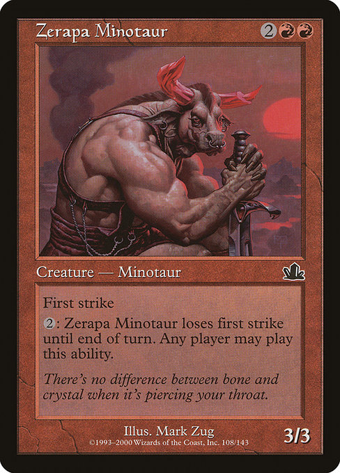 Zerapa Minotaur highlighted card art