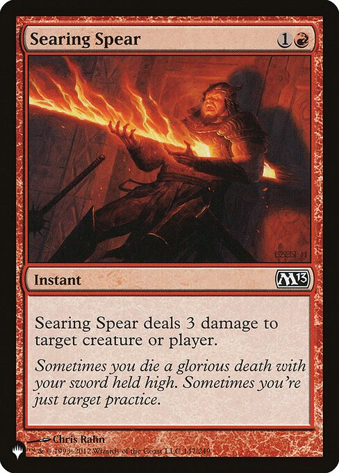 Searing Spear highlighted card art