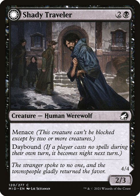 Shady Traveler // Stalking Predator from Innistrad: Midnight Hunt