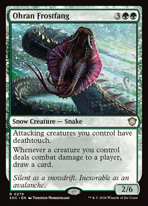 Ohran Frostfang from Secrets of Strixhaven Commander