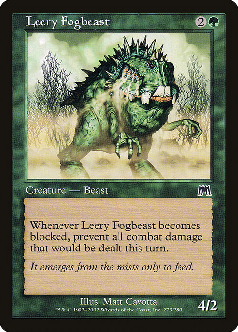 Leery Fogbeast highlighted card art