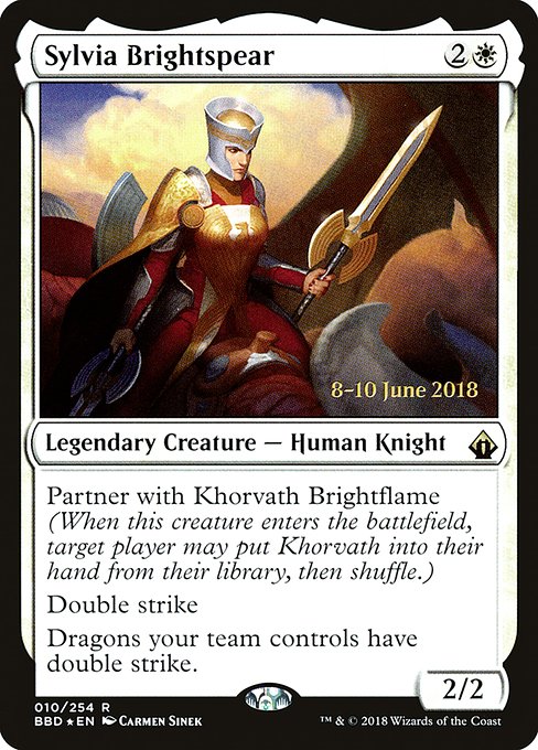 Sylvia Brightspear highlighted card art