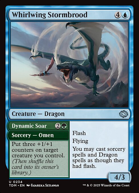Whirlwing Stormbrood // Dynamic Soar highlighted card art