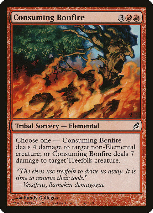 Consuming Bonfire highlighted card art