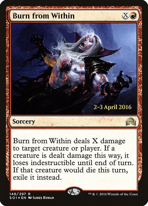 Burn from Within from Shadows over Innistrad Promos