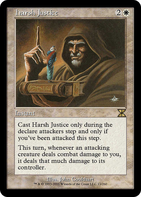 Harsh Justice highlighted card art