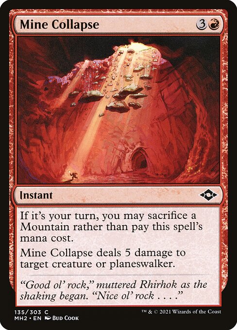 Mine Collapse highlighted card art