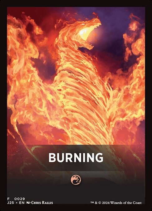 Burning highlighted card art