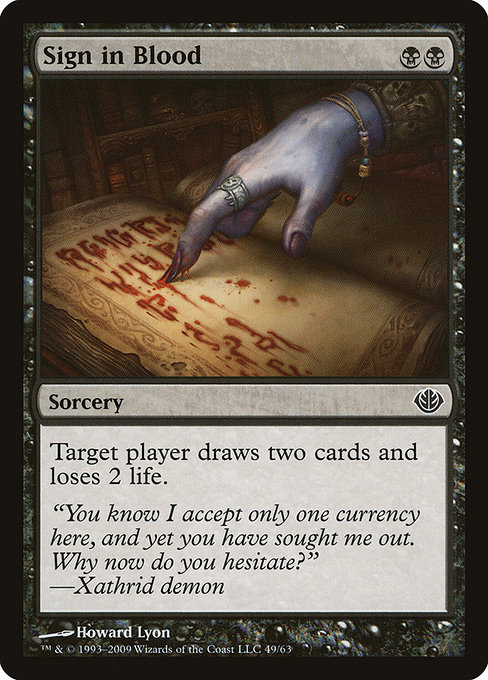 Sign in Blood from Duel Decks: Garruk vs. Liliana