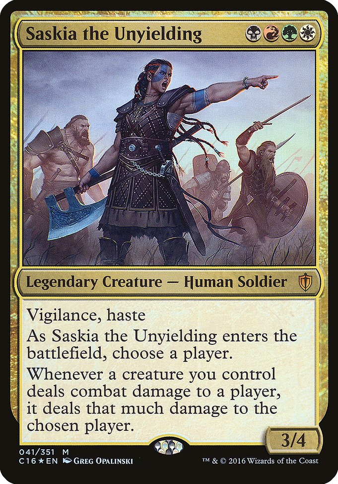 Saskia the Unyielding from Commander 2016 Oversized