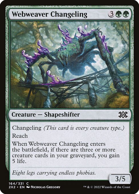 Webweaver Changeling highlighted card art