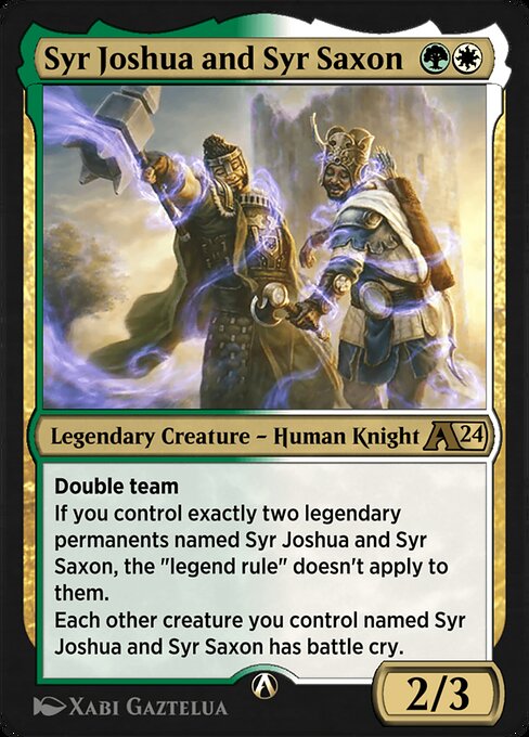 Syr Joshua and Syr Saxon highlighted card art