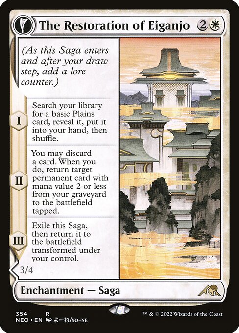 The Restoration of Eiganjo // Architect of Restoration from Kamigawa: Neon Dynasty
