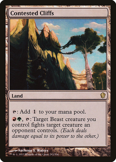 Contested Cliffs highlighted card art
