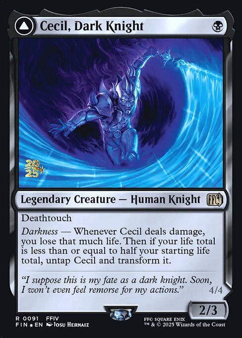 Cecil, Dark Knight // Cecil, Redeemed Paladin from Final Fantasy Promos