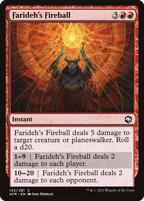 Farideh's Fireball from Adventures in the Forgotten Realms
