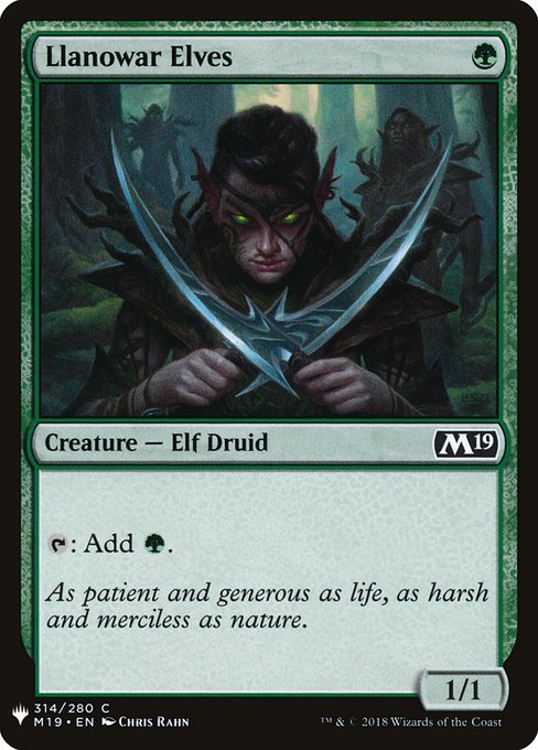 Llanowar Elves from The List
