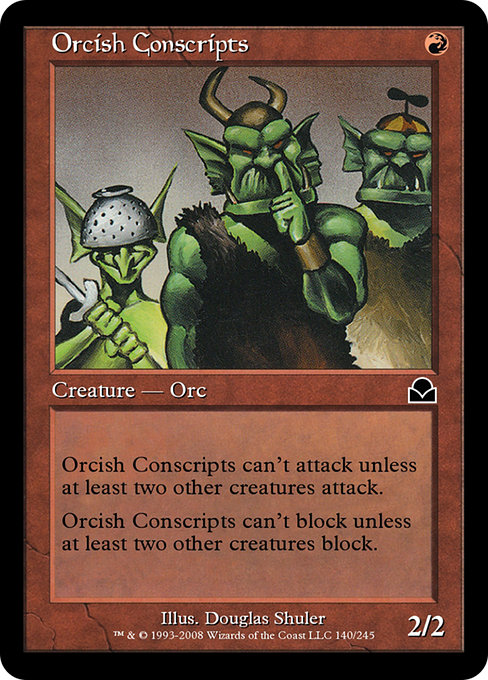 Orcish Conscripts highlighted card art