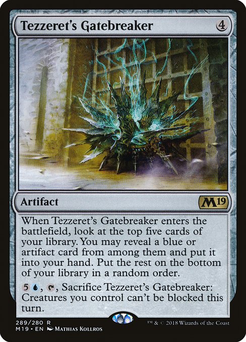 Tezzeret's Gatebreaker highlighted card art