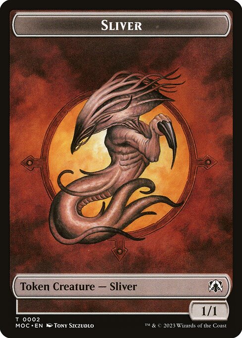 Sliver from March of the Machine Commander Tokens