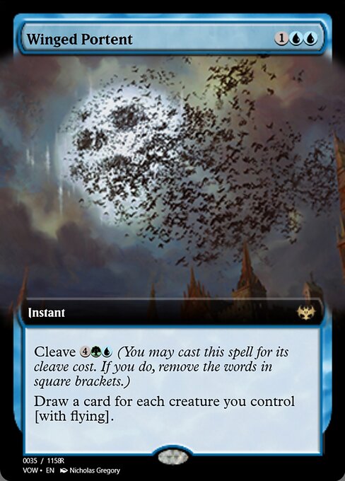 Winged Portent highlighted card art