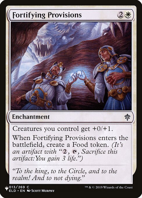 Fortifying Provisions highlighted card art