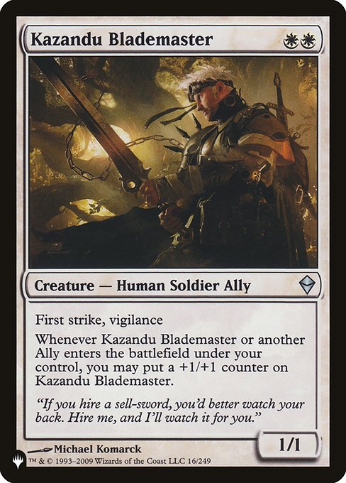 Kazandu Blademaster highlighted card art